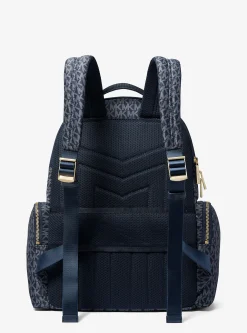 Prescott Large Signature Logo Print Woven Backpack