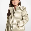 Quilted Cir&eacute; Puffer Jacket