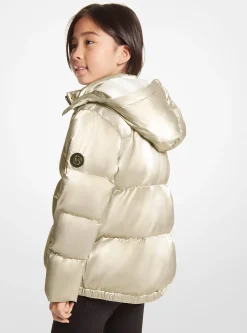 Quilted Cir&eacute; Puffer Jacket