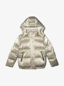 Quilted Cir&eacute; Puffer Jacket