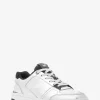 Rebel Metallic Crocodile Embossed Leather Sneaker