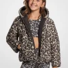 Reversible Leopard Logo Puffer Jacket