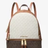 Rhea Medium Color-Block Logo Backpack