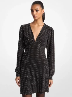 Rhinestone Georgette Dress