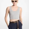 Ribbed Knit Cropped Tank Top