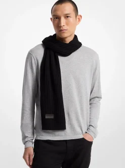 Ribbed Wool Scarf