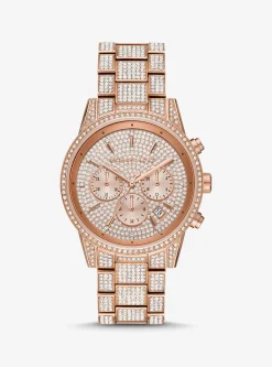 Ritz Pavé Rose Gold-Tone Watch