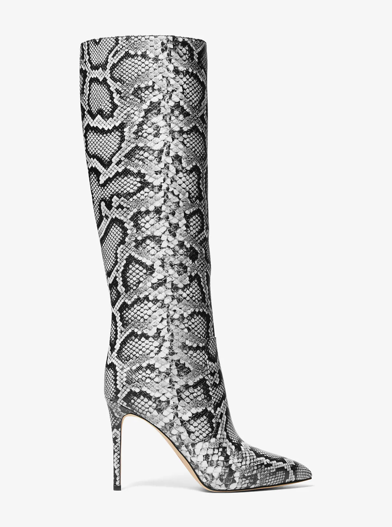 Rue Snake Embossed Leather Knee Boot