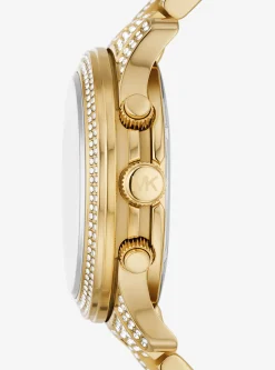 Runway Pav&eacute; Gold-Tone Watch