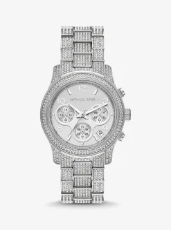 Runway Pavé Silver-Tone Watch