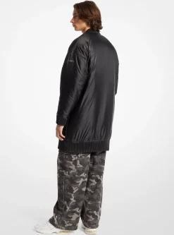 Satin Ciré Bomber Jacket