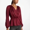 Satin Long-Sleeve Top
