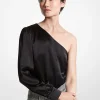 Satin One-Shoulder Top