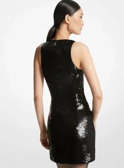 Sequined Jersey Tank Dress