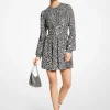 Sequined Leopard Print Georgette Dress