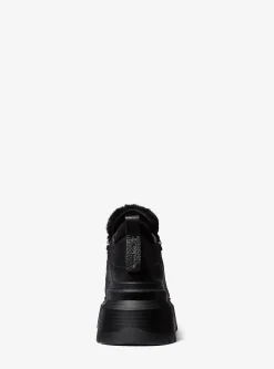 Shiloh Leather and Faux Fur Platform Boot