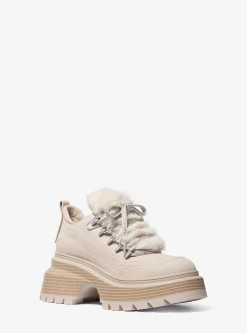 Shiloh Nubuck and Faux Fur Platform Boot