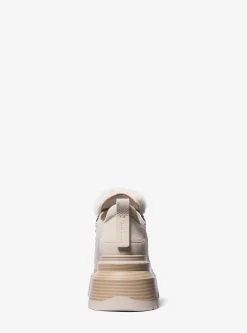 Shiloh Nubuck and Faux Fur Platform Boot