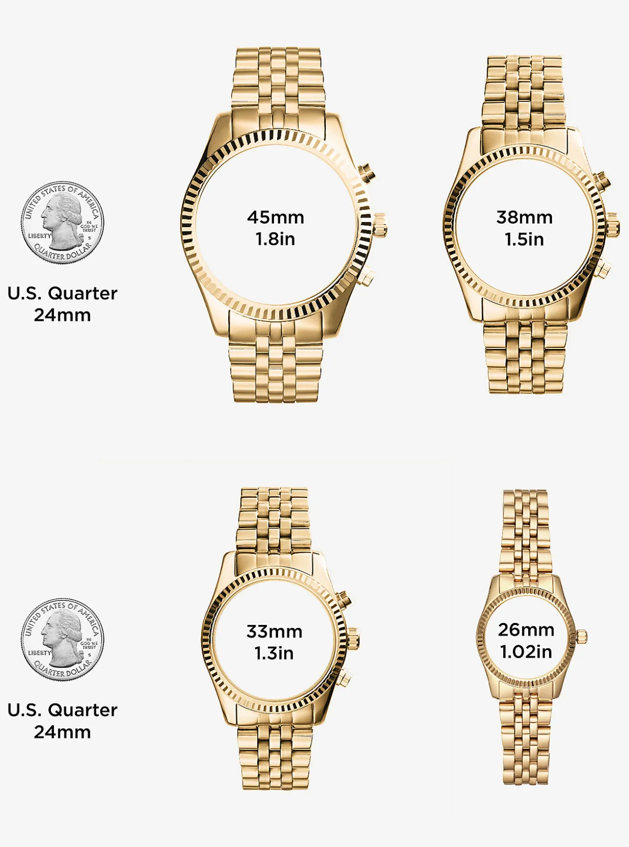 Slim Runway Gold-Tone Stainless Steel Watch