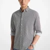Slim-Fit Stretch Nylon Striped Shirt