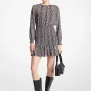 Snake Print Georgette Smocked Dress