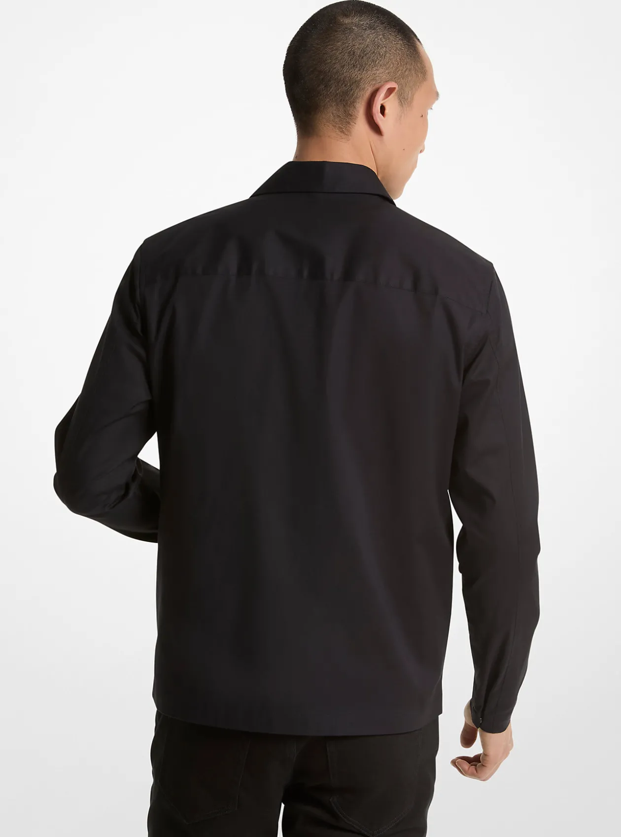 Stretch Cotton Shirt Jacket
