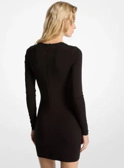Stretch Matte Jersey Keyhole Dress