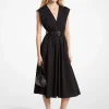 Stretch Organic Cotton Poplin Midi Dress