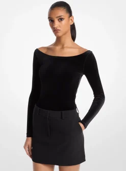 Stretch Velvet Bodysuit