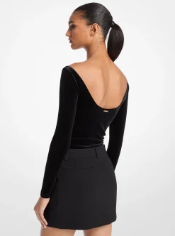 Stretch Velvet Bodysuit