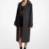 Stretch Wool Blend Trench Coat