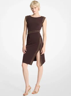 Studded Matte Jersey Dress