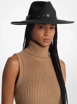 Studded Wool Fedora