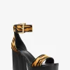 Tara Tiger Print Calf Hair Platform Sandal