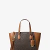 Taryn Small Signature Logo and Leather Convertible Crossbody Bag