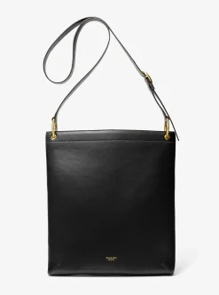 Tate Large Leather Messenger Bag
