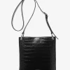 Tate Small Crocodile Embossed Patent Leather Crossbody Bag