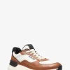 Trevor Leather and Stretch Knit Trainer