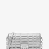 Tribeca Large Metallic Leather Convertible Crossbody Bag