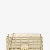 Tribeca Large Metallic Leather Convertible Crossbody Bag