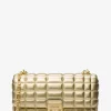 Tribeca Large Metallic Quilted Leather Shoulder Bag