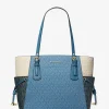 Voyager Small Color-Block Logo Tote Bag