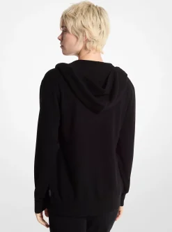 Wool and Cashmere Blend Zip-Up Hoodie