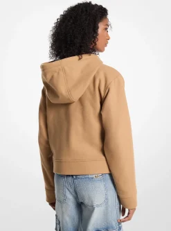 Wool Blend Zip-Up Hoodie