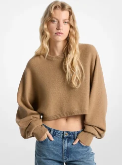 Wool Dolman-Sleeve Sweater