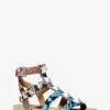 Wren Ombr&eacute; Snake Embossed Leather Gladiator Sandal